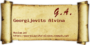 Georgijevits Alvina névjegykártya